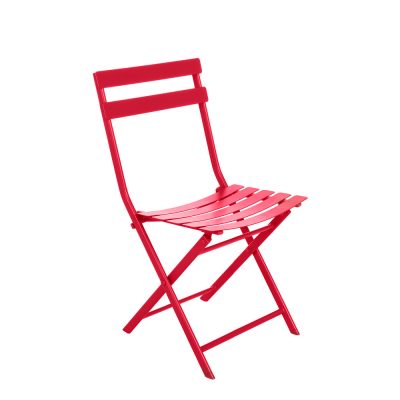 Location de mobilier assise chaise pliante Maya en acier à Toulouse pour les salons événementiels foires expositions terrasse jardin louer en france